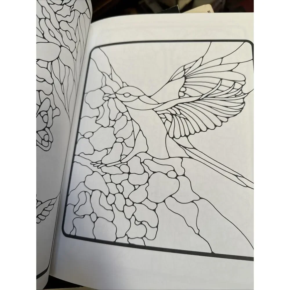 Birds Flowers‎ & Butterflies Stained Glass Pattern Book By Connie Clough Eaton